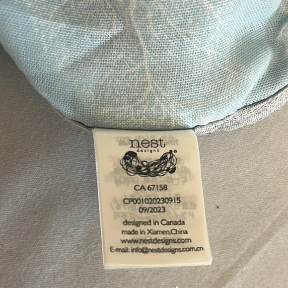 Nest Designs Blue and Gray Rayon blend baby wash clothes - Picture 2 of 3